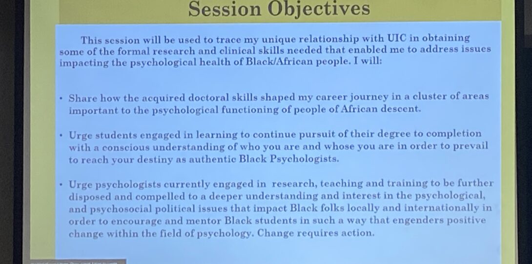Dr. Cooper's Session Objective